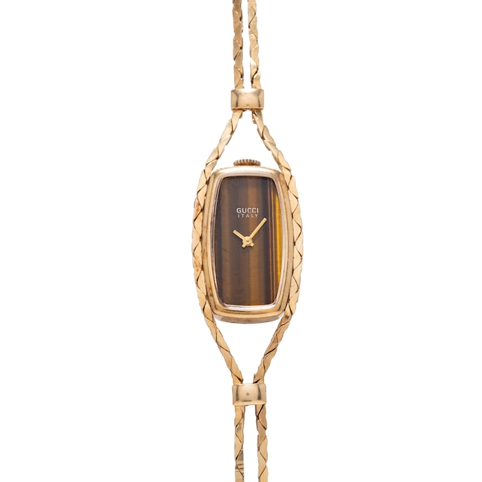 Tiger's Eye Sautoir Timepiece Necklace